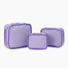 Monoblanks Seersucker Storage Bag 3 Pieces Set Purple