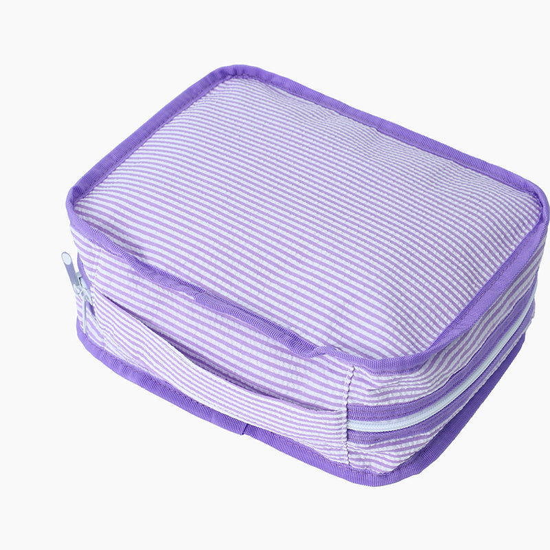 Monoblanks Seersucker Storage Bag 8 Pieces Set Purple