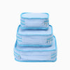 Monoblanks Seersucker Storage Bag 4 Pieces Set SkyBlue