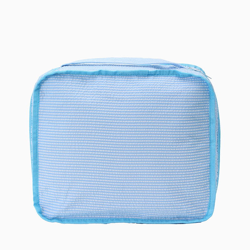 Monoblanks Seersucker Storage Bag 7 Pieces Set SkyBlue