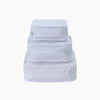Monoblanks Seersucker Storage Bag 4 Pieces Set White