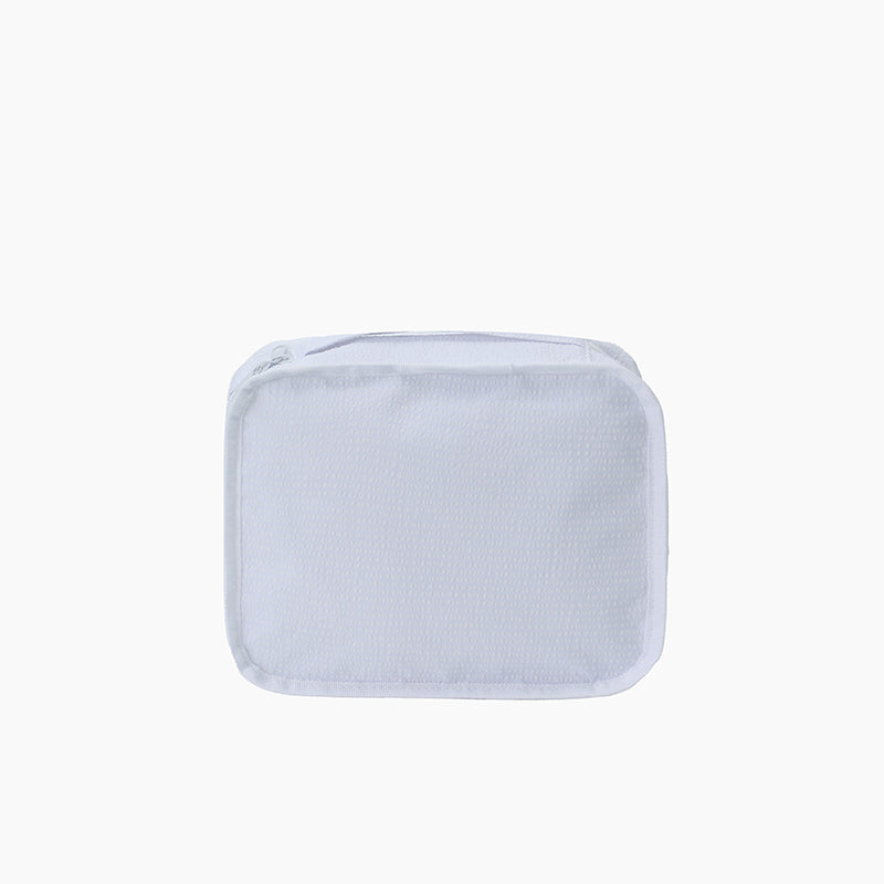 Monoblanks Seersucker Storage Bag 6 Pieces Set White