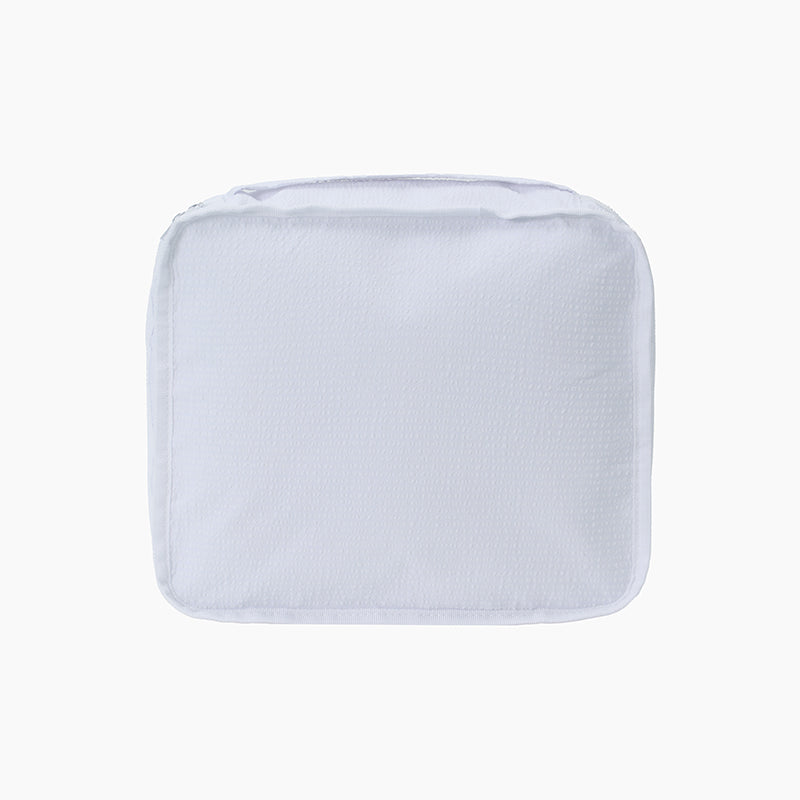 Monoblanks Seersucker Storage Bag 7 Pieces Set White