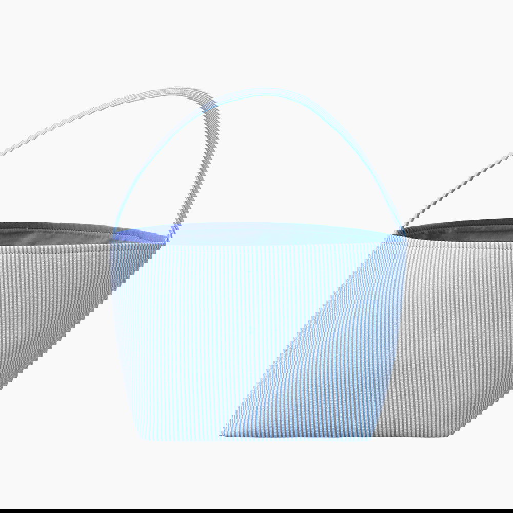 Monoblanks Seersucker Stripes Bucket Bag Blue