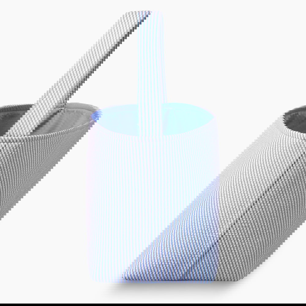 Monoblanks Seersucker Stripes Bucket Bag Blue