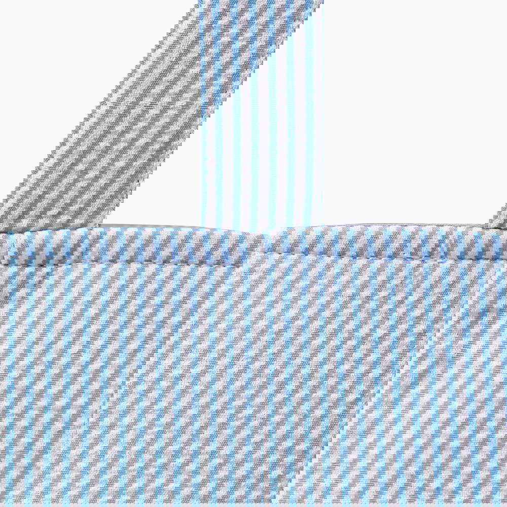 Monoblanks Seersucker Stripes Bucket Bag Blue