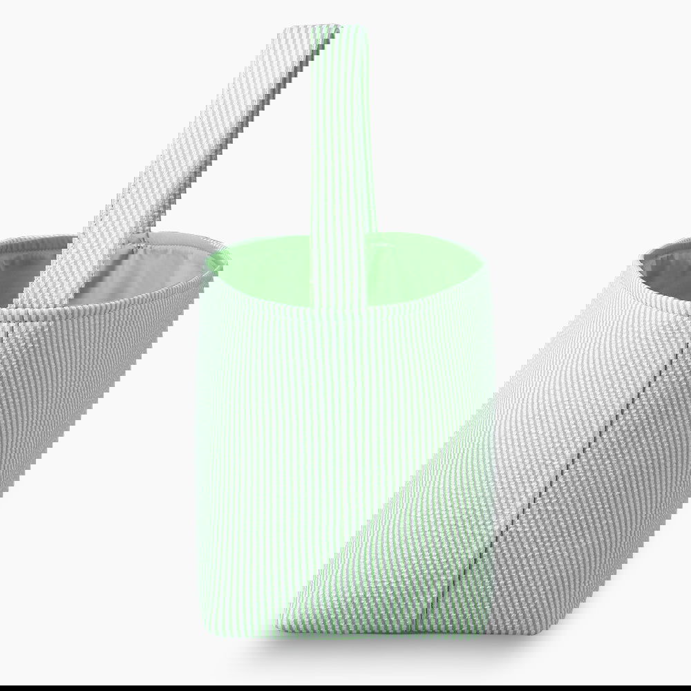 Monoblanks Seersucker Stripes Bucket Bag Green