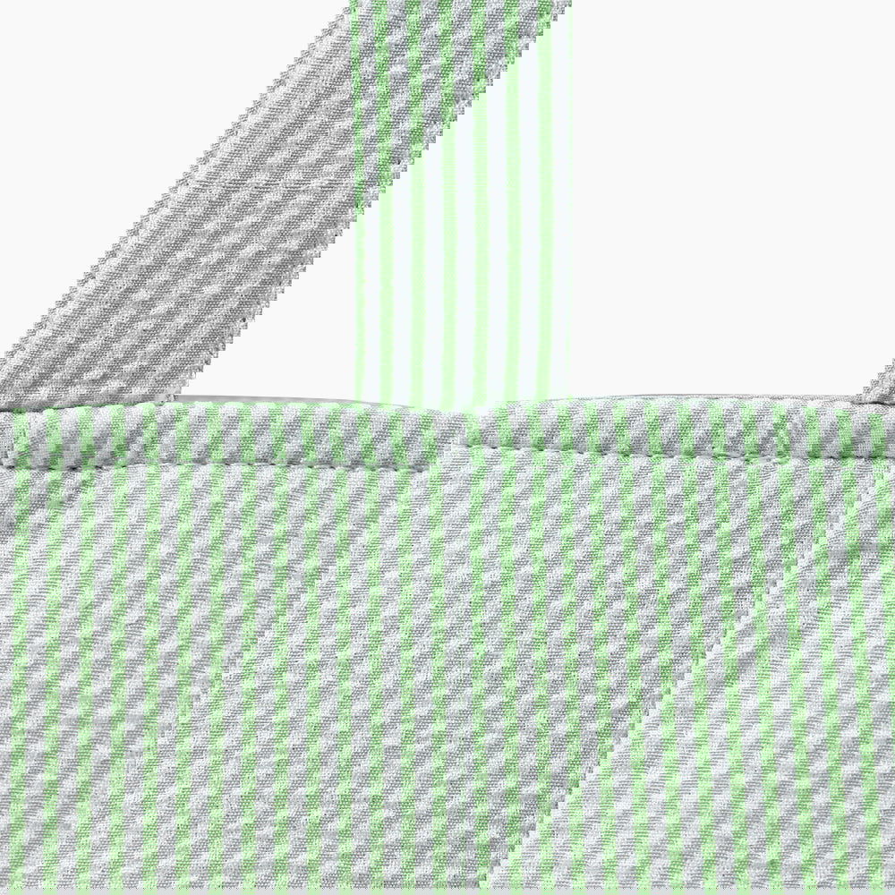 Monoblanks Seersucker Stripes Bucket Bag Green