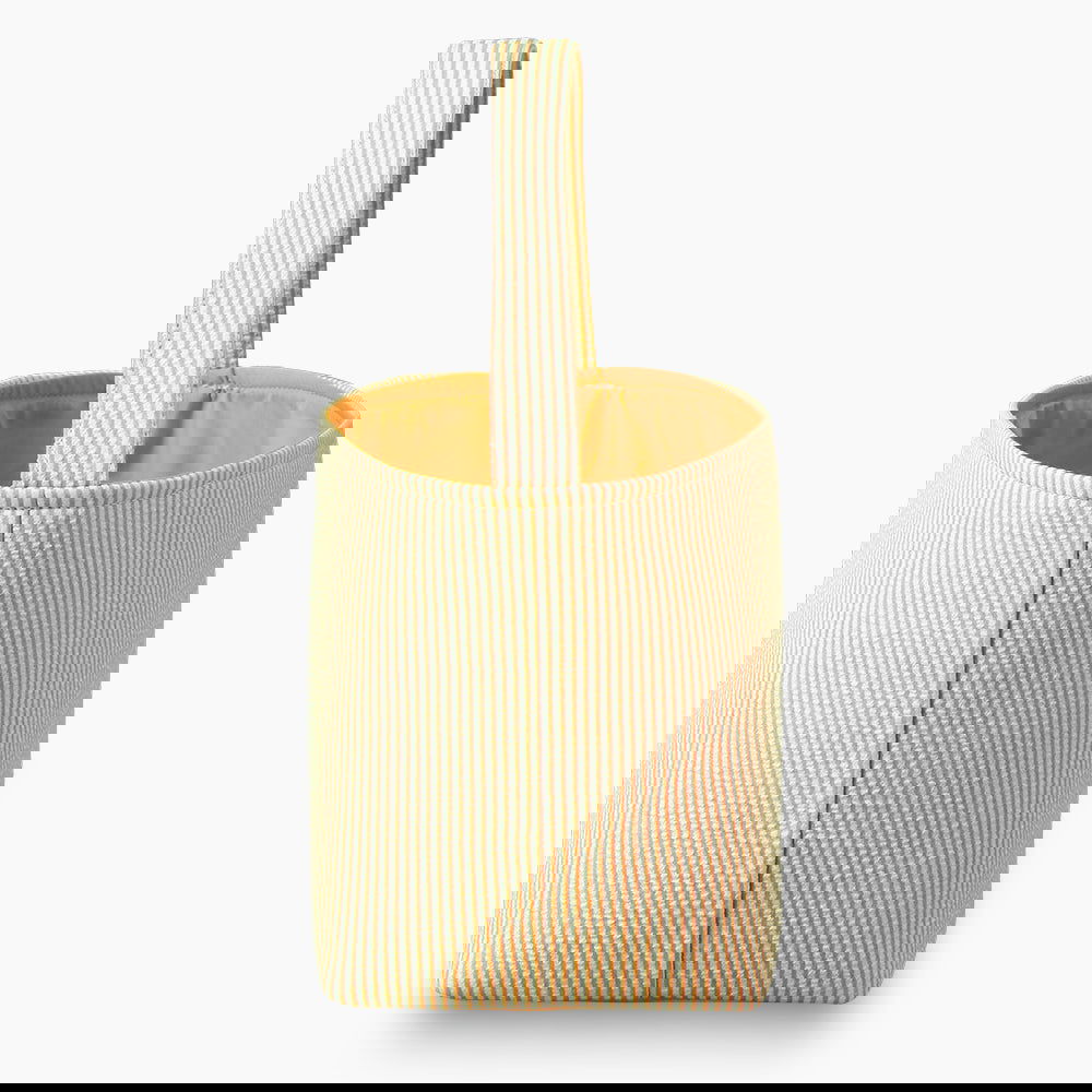 Monoblanks Seersucker Stripes Bucket Bag Orange