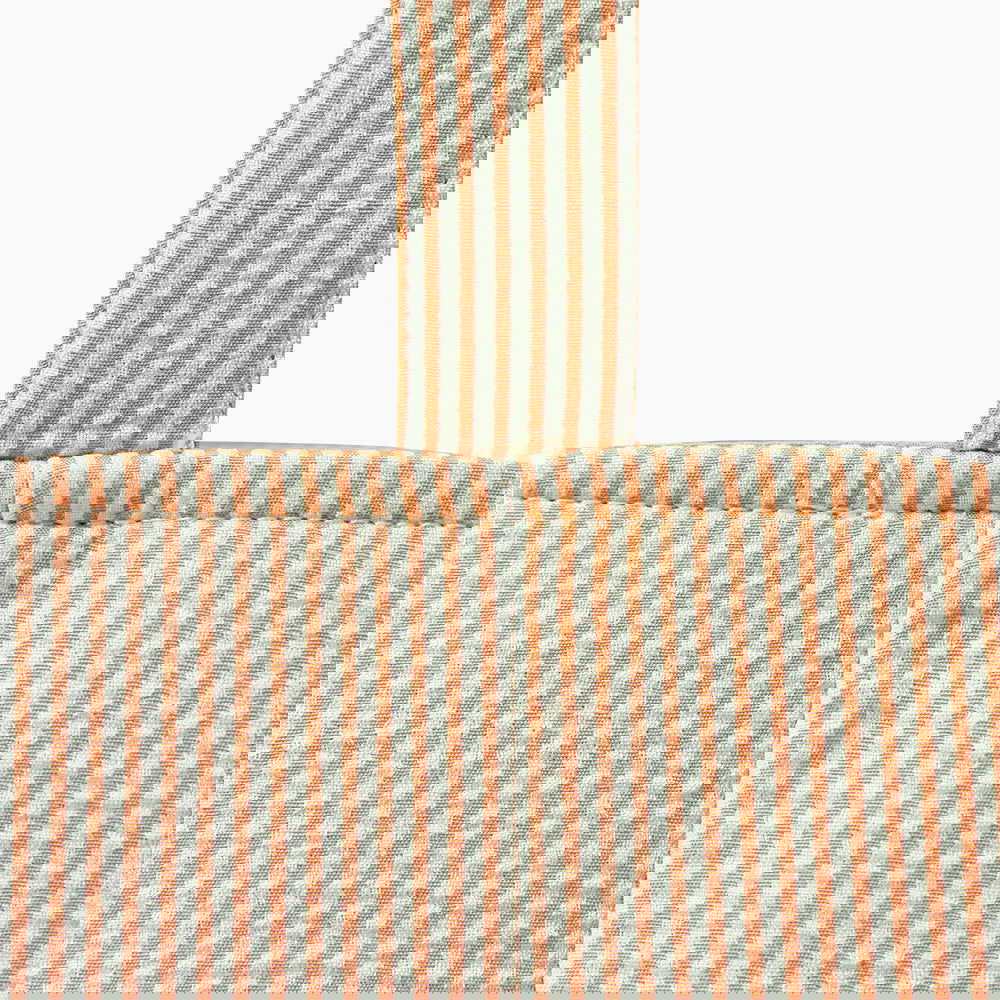 Monoblanks Seersucker Stripes Bucket Bag Orange