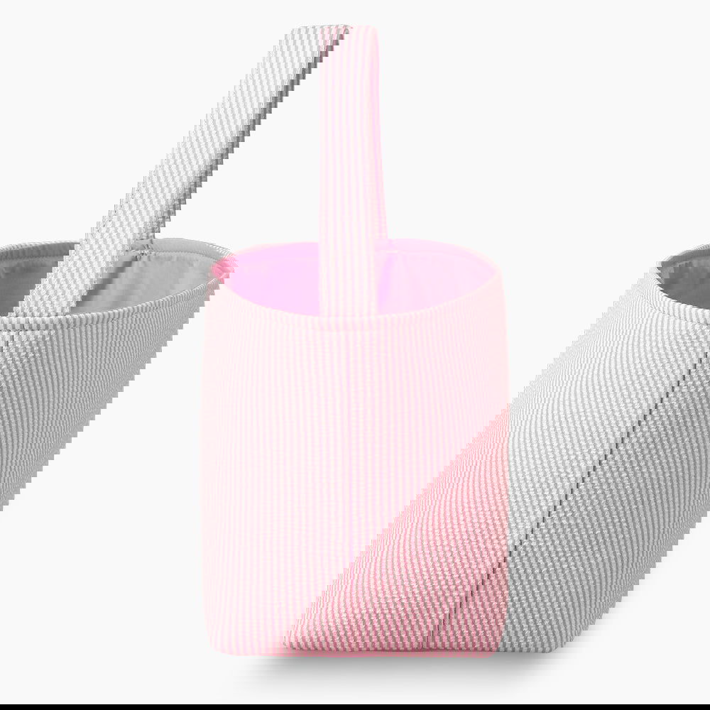 Monoblanks Seersucker Stripes Bucket Bag Pink
