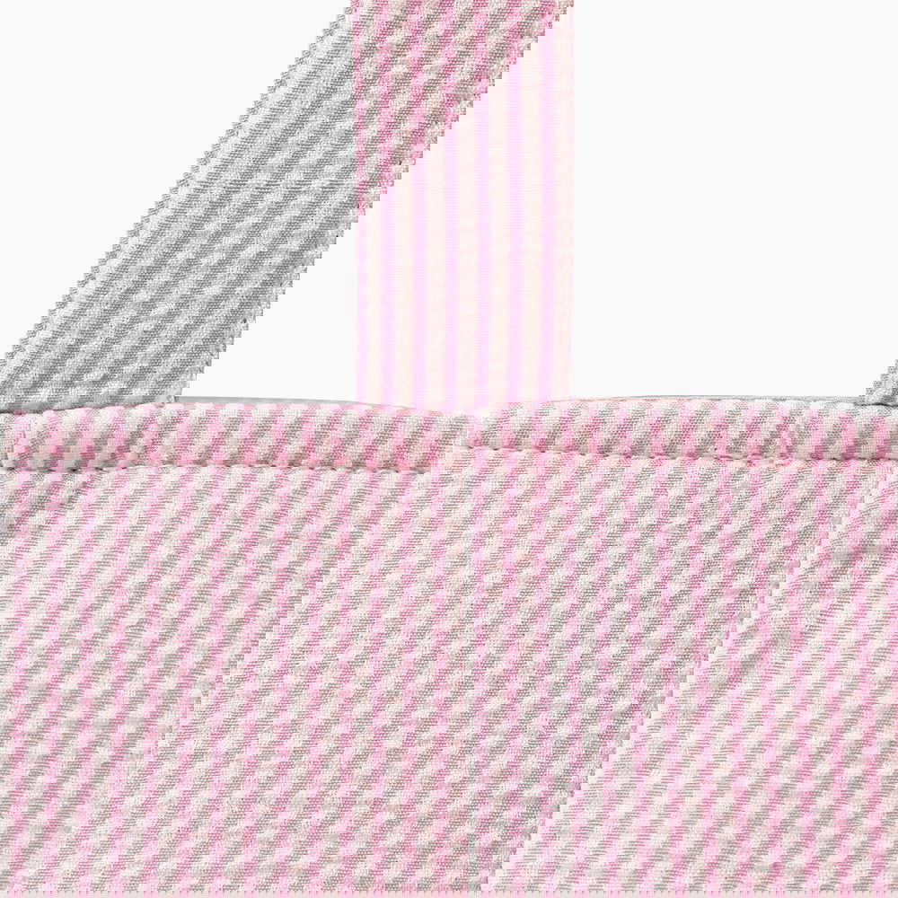 Monoblanks Seersucker Stripes Bucket Bag Pink