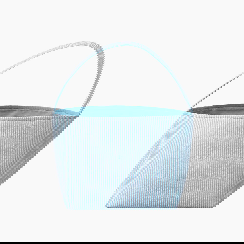 Monoblanks Seersucker Stripes Bucket Bag SkyBlue