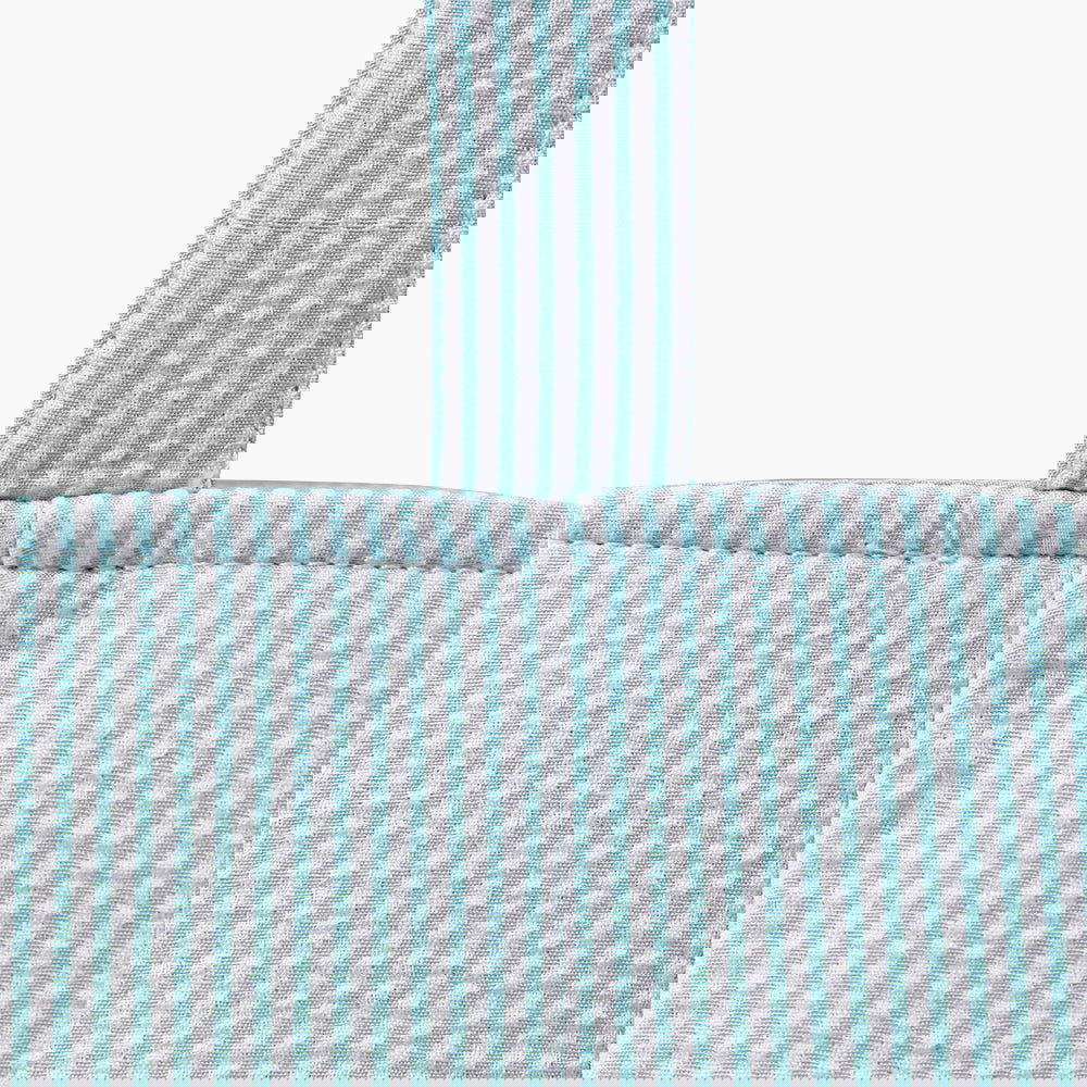 Monoblanks Seersucker Stripes Bucket Bag SkyBlue