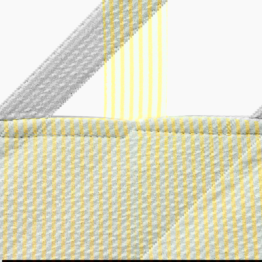 Monoblanks Seersucker Stripes Bucket Bag Yellow