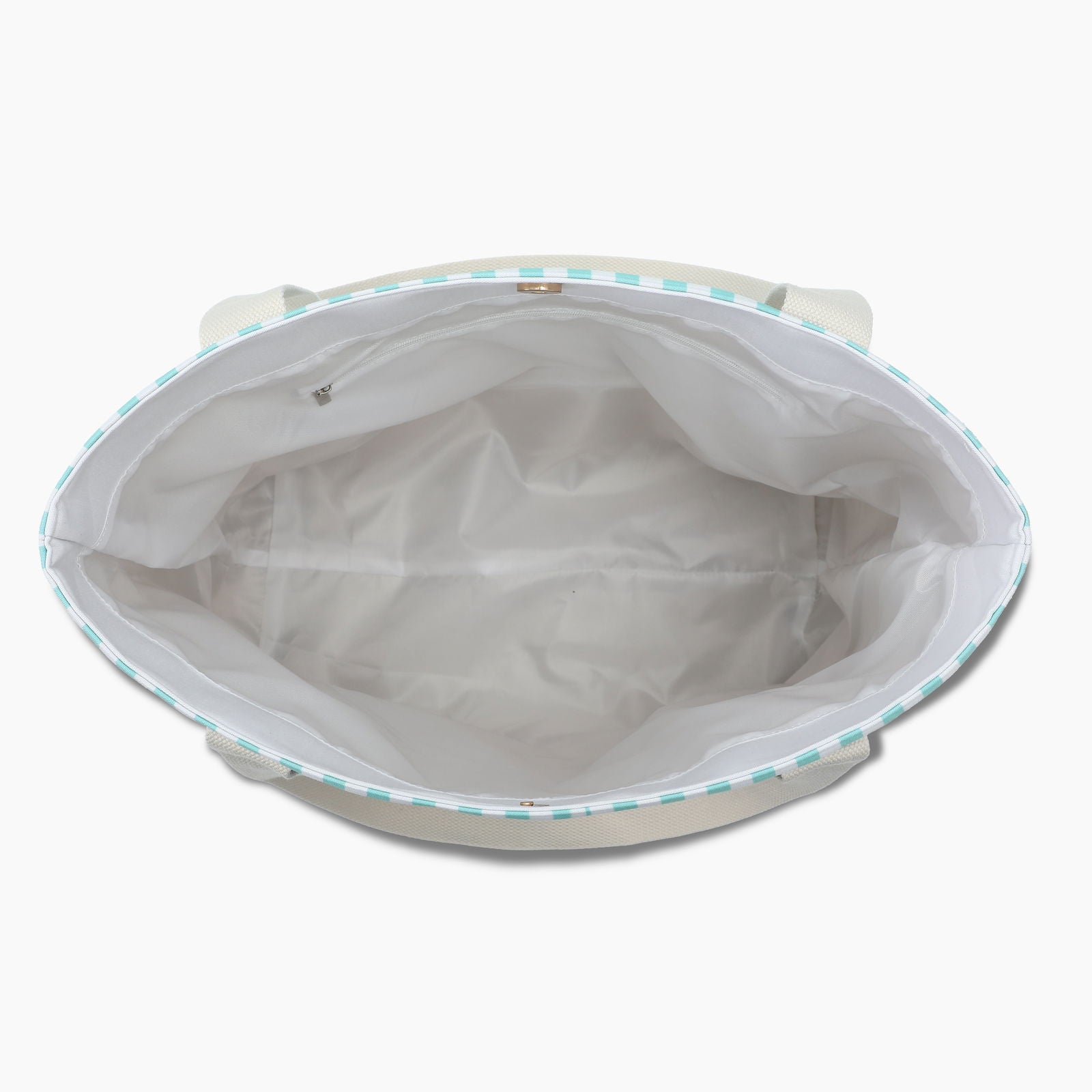 Monoblanks Design Your Own Customizable Shopping Canvas Striped Tote Bag Cyan