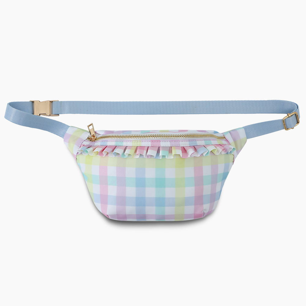 Monoblanks Design Your Own Customizable Ruffle Waist Fanny Pack Multicolor