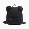 Cute Cartoon Plush Bear Mini Backpack Black