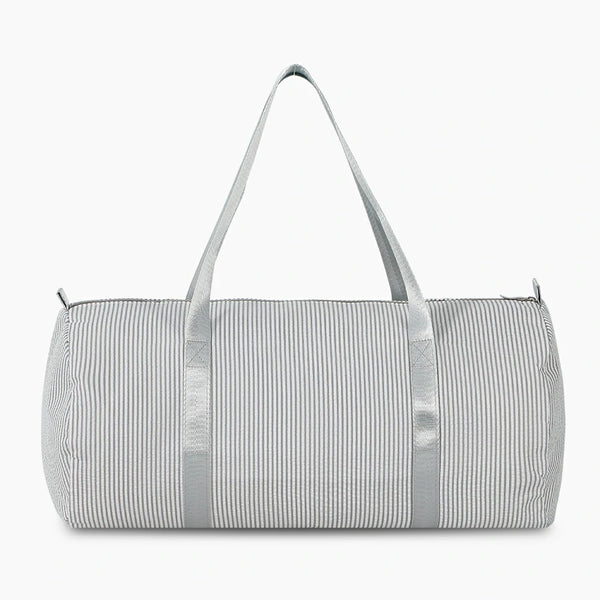 Stripes Seersucker Travel Bag Gray