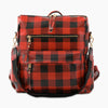 Leather Buffalo Plaid Backpack BlackRedPlaid