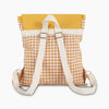 Gingham canvas printed backpack Yellow