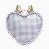 Heart Shaped Plaid Backpack MediumPurple