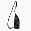 Double Zipper Webbing Chest Bag BlackLeopard