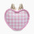 Heart Shaped Plaid Backpack Pink