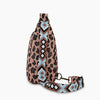 Leather Leopard Print Chest Bag BrownLeopard