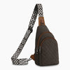 Quilted Panel Chest Pack SaddleBrown