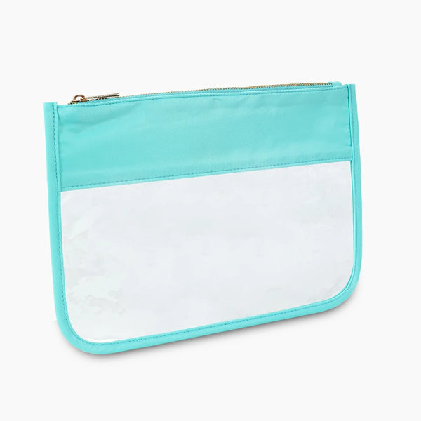 Tie Dye Clear Makeup Bag Cyan