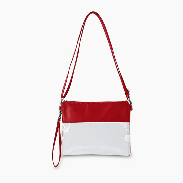 Transparent Handbag PVC Sling Bag Red