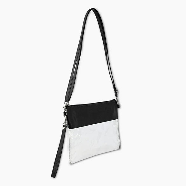 Transparent Handbag PVC Sling Bag Black