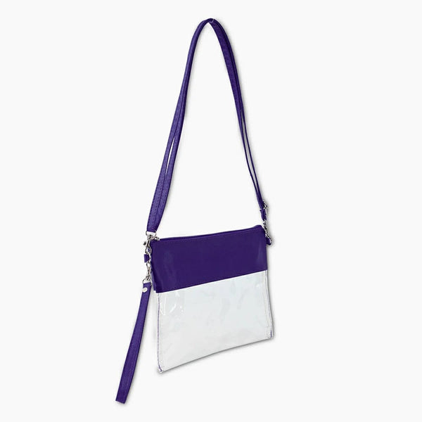 Transparent Handbag PVC Sling Bag Purple