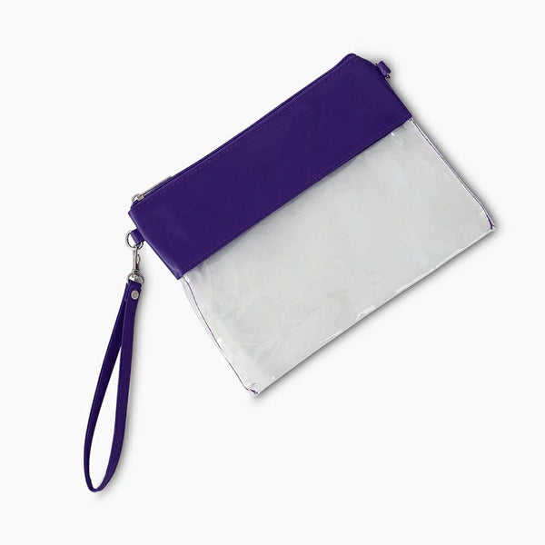 Transparent Handbag PVC Sling Bag Purple