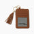 ID Holder Keychain Card Holder Brown