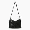 Multi-Pocket Simple Vintage Leather Sling Bag