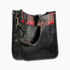 Leather Vintage Leopard Sling Bag BlackRedCheckered