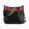 Leather Vintage Leopard Sling Bag BlackRedCheckered