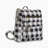 Leather Buffalo Plaid Backpack BlackWhitePlaid