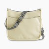 Leather Vintage Leopard Sling Bag Beige