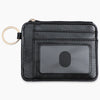 Wristlet Bracelet Keychain Pocket Credit Card Holder Leather Black