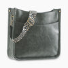 Leather Vintage Leopard Sling Bag Gray