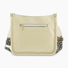 Leather Vintage Leopard Sling Bag Beige