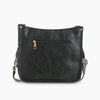 Leather Vintage Leopard Sling Bag Black