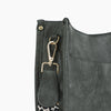 Leather Vintage Leopard Sling Bag Gray