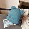 Cute Cartoon Plush Bear Mini Backpack DeepSkyBlue