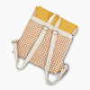 Gingham canvas printed backpack Yellow