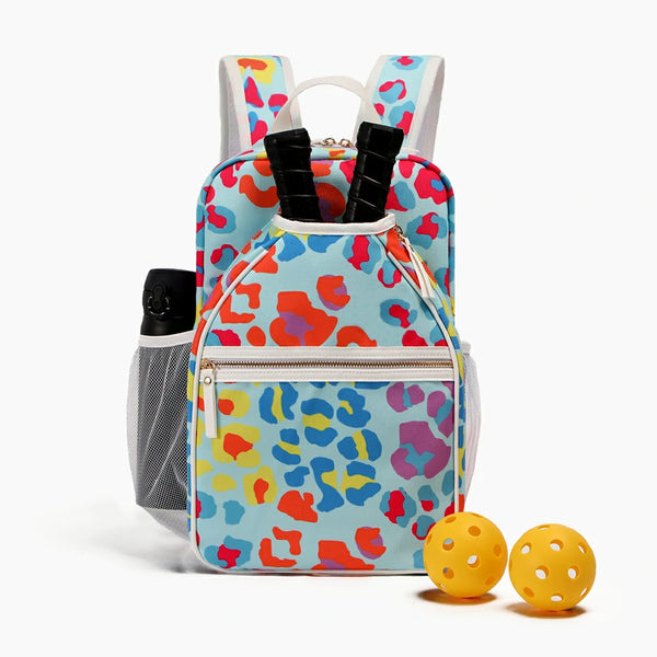 Pickleball Backpacks ColorfulLeopardPrint