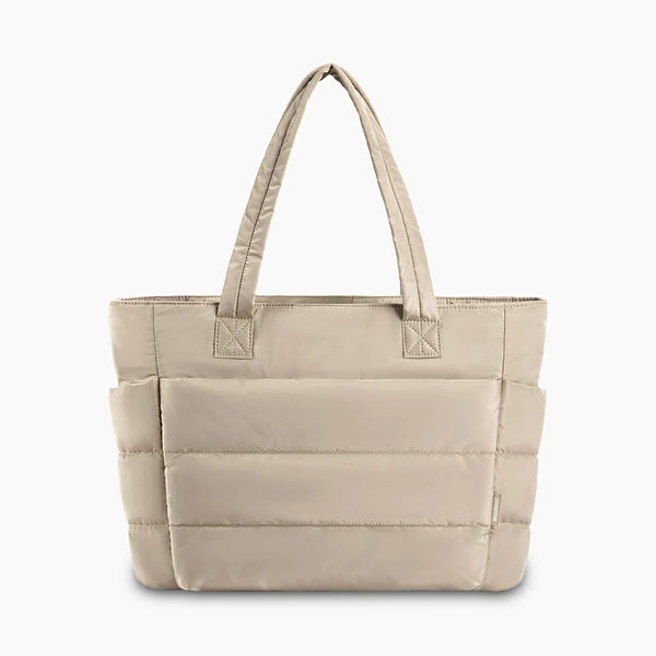 Bubble Laptop Work Tote Bag Beige